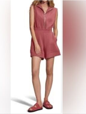 Varley Linvale Doublesoft Playsuit in Withered Rose. Size M. NWT